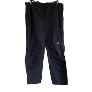 EMS Eastern Mountain Sports Gore Tex Rain Pants Men's Large Black Full Zip Sides